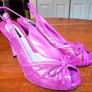 White House Black Market/ Slingback Open-Toe Pumps. Shoe Size 8M.